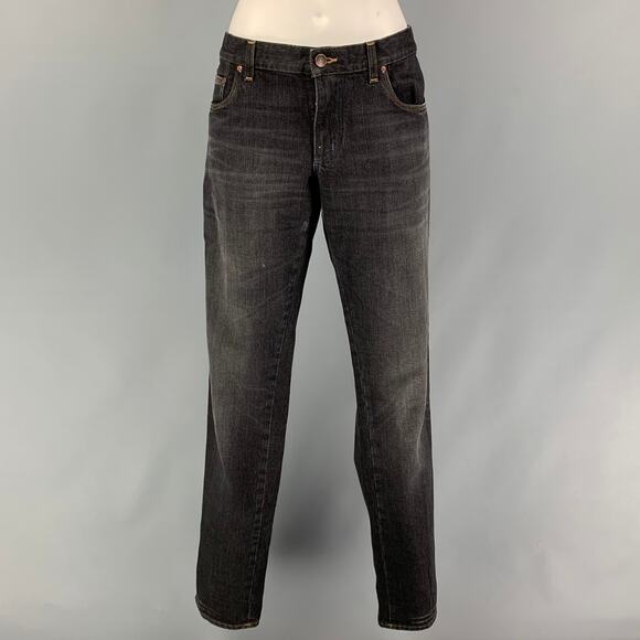 DOLCE & GABBANA Size 10 Grey Cotton Distressed Jeans - Picture 1 of 4